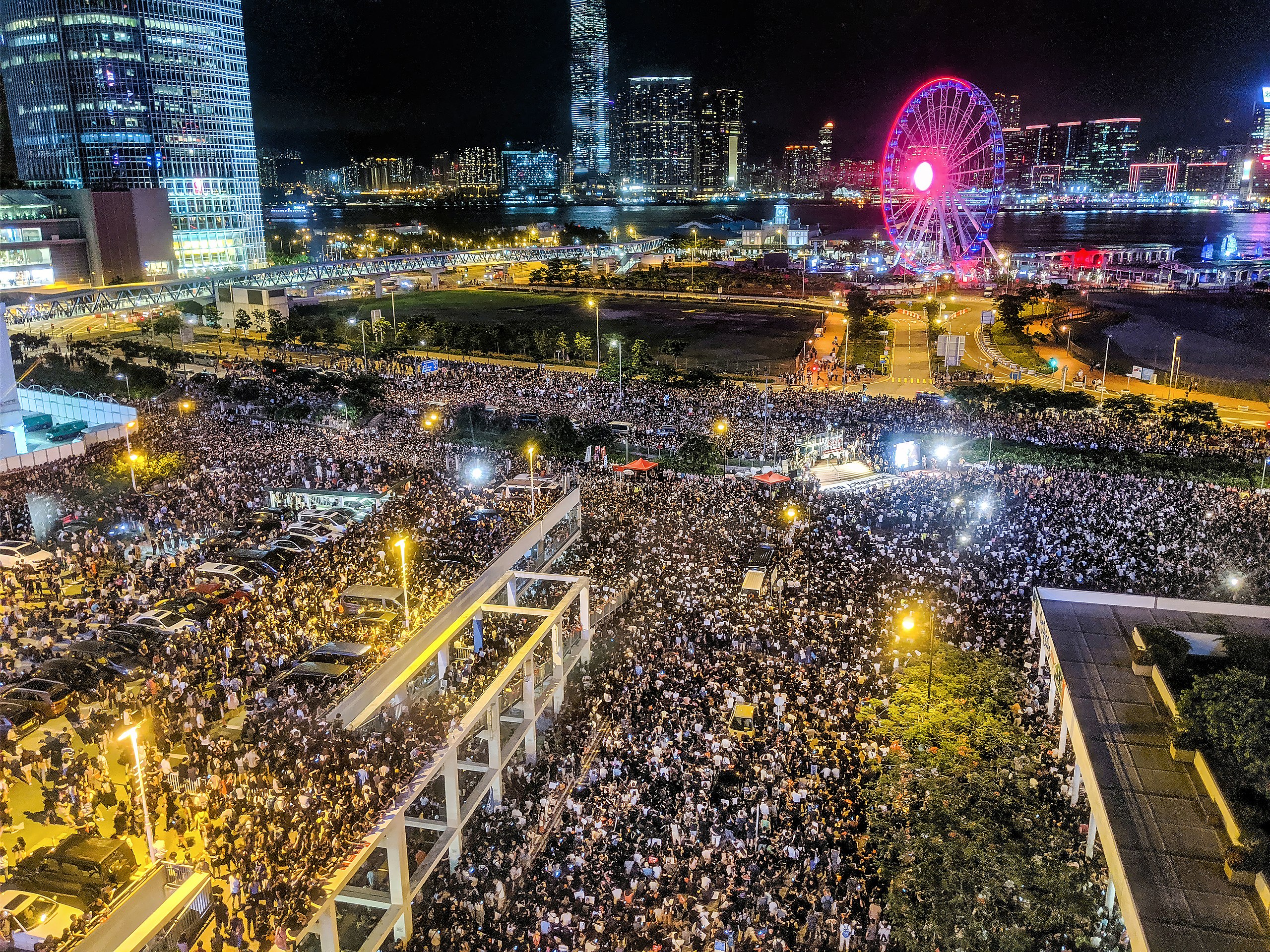 People fill the streets in the Hong Kong anti-extradition bill protests 2019