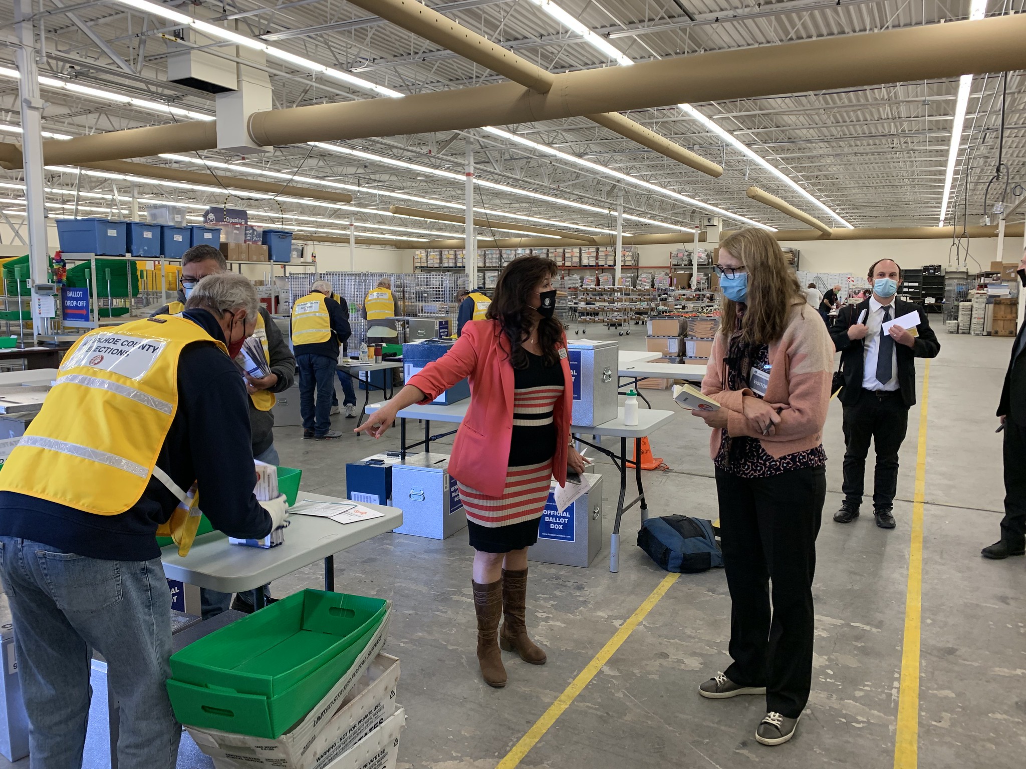 observers checking ballot counts