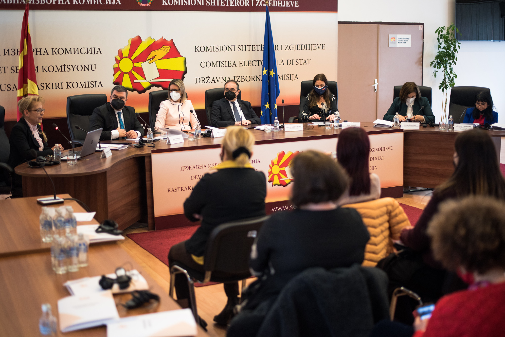 people at the presentation of the report of the monitoring mission of persons with disabilities on the parliamentary elections in North Macedonia.