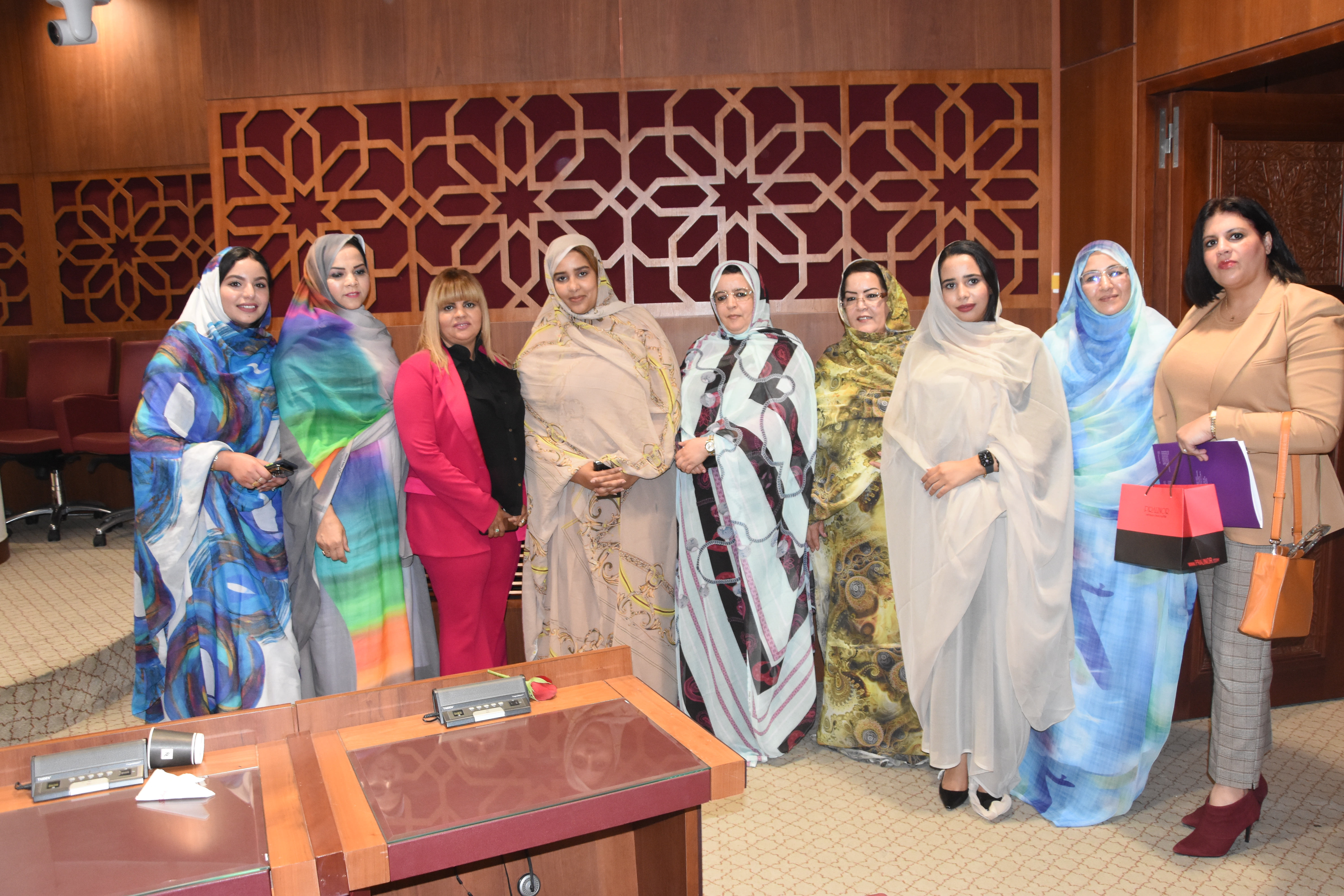 A group of women in the Moroccan Parliament