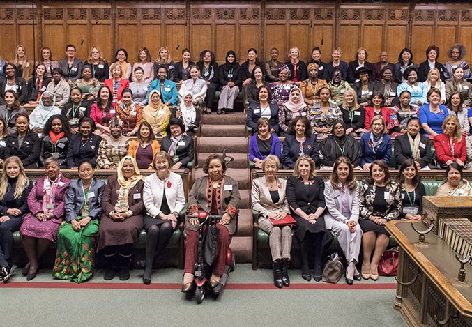 Women MPs sitting in Westminster