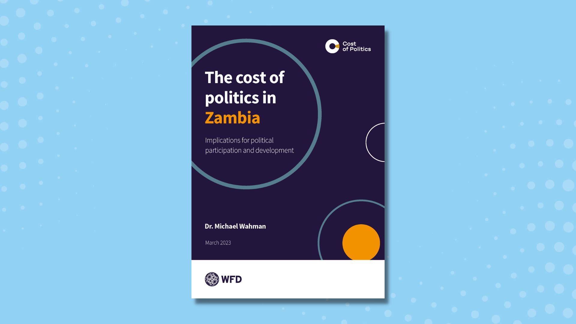 The front cover of the cost of politics in Zambia report