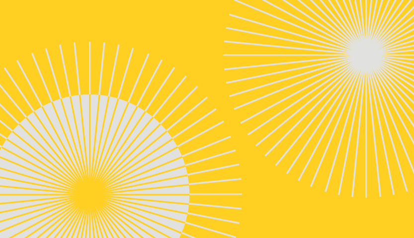 sun illustration on yellow background