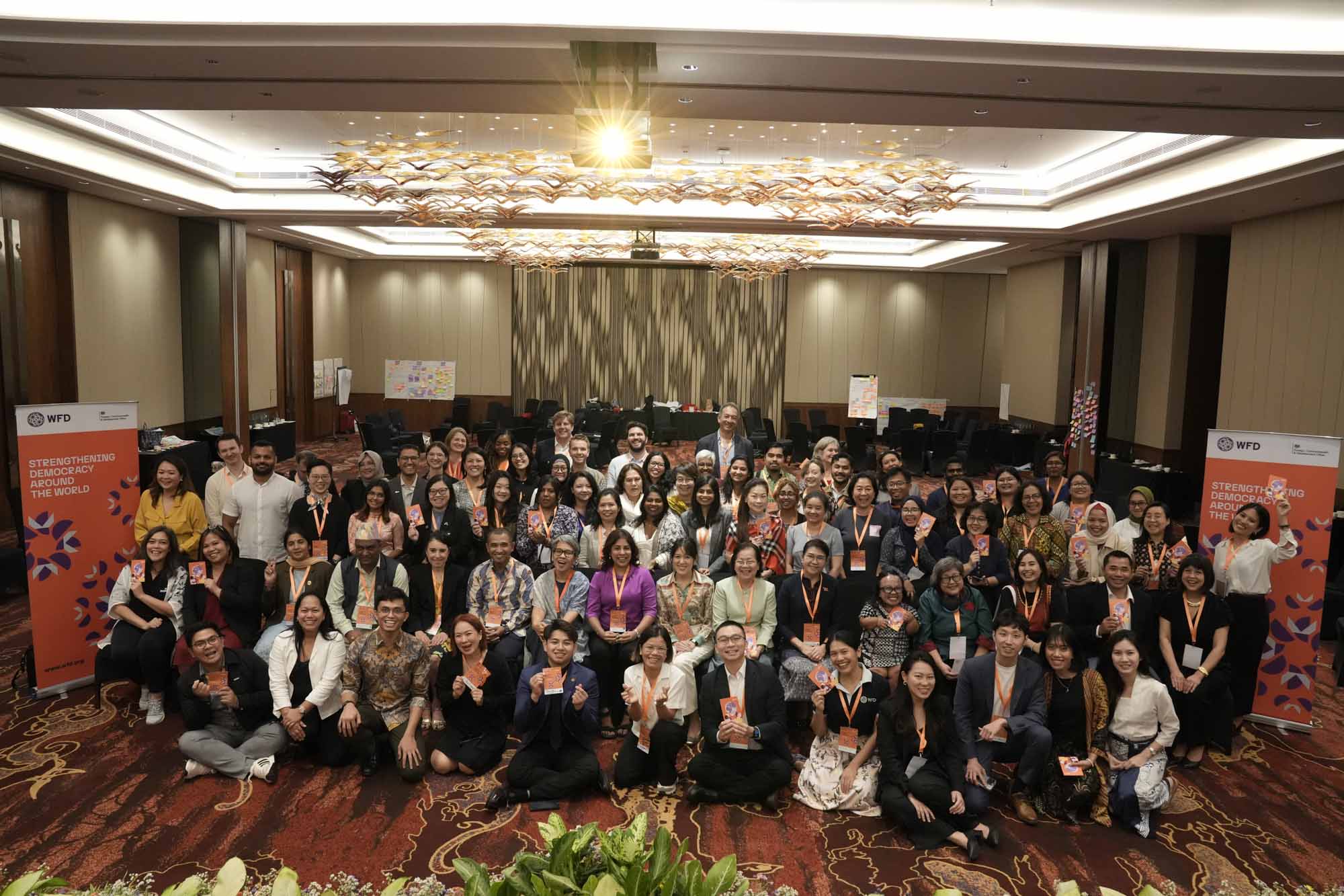 A group photo of participants at the 2023 democracy action partnerships