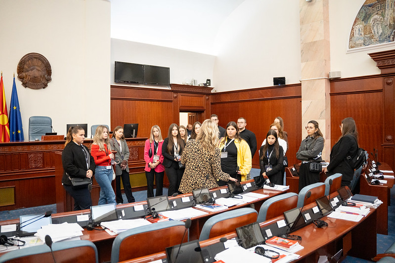 Young people in the parliament of North Macedonia