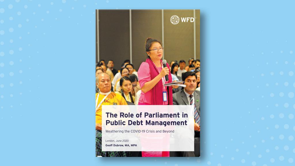 cover of the role of parliament in public debt management publication