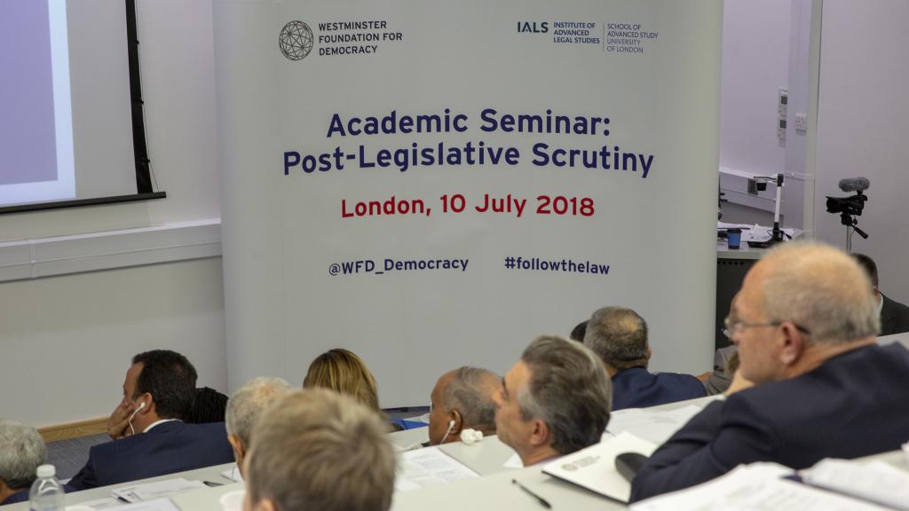 participants at the academic seminar on post-legislative scrutiny
