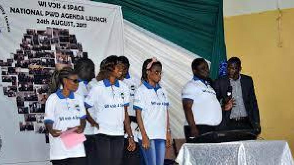 A group of people standing 