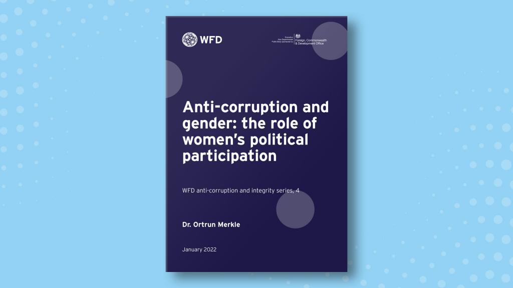 Anti-corruption and gender report cover