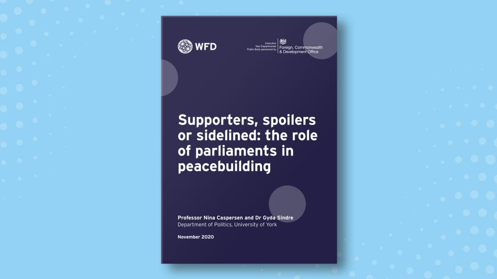 Front cover of the role of parliaments in peacebuilding study