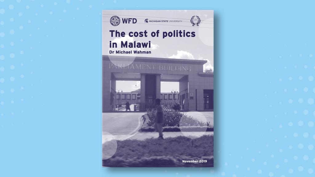 Cover of a report on the cost of politics in Malawi