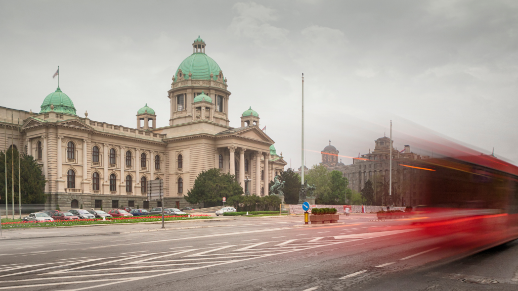 Building, street, bus