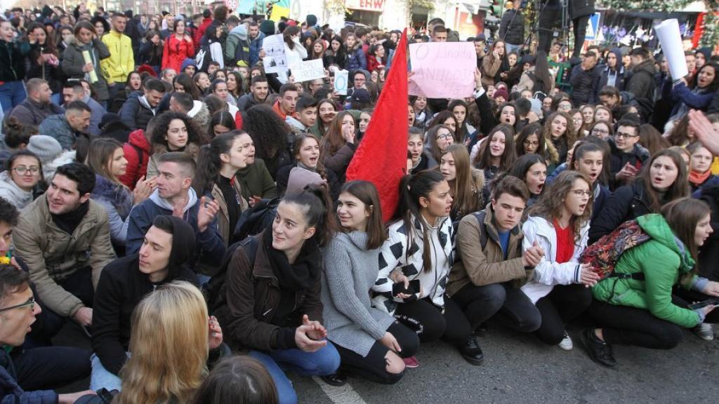 young people protesting