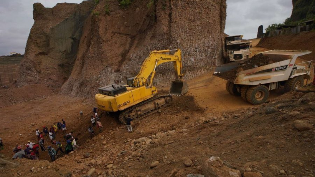 Excavating mine photograph of digger