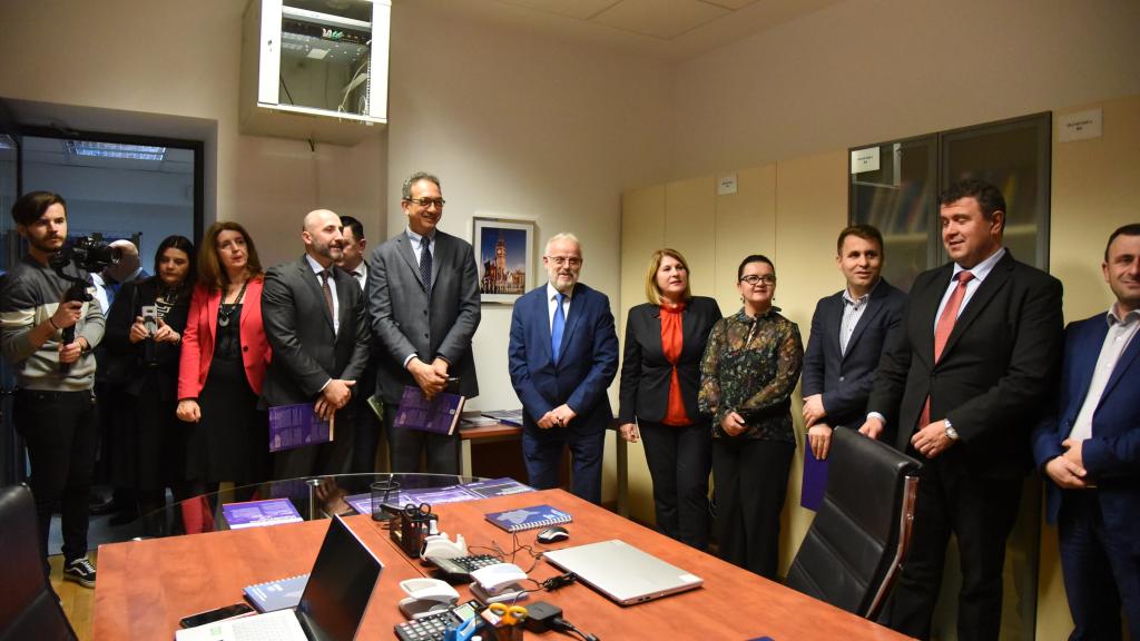 A group of people smiling in the Parliamentary Budget Office in North Macedonia4