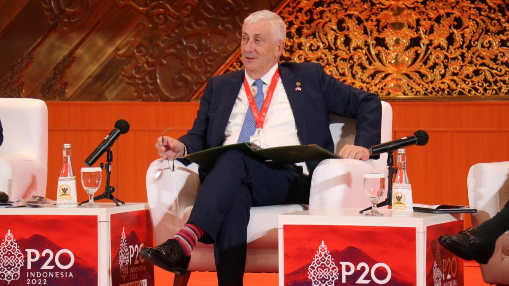 Sir Lindsay Hoyle at the P20 Summit in Jakarta