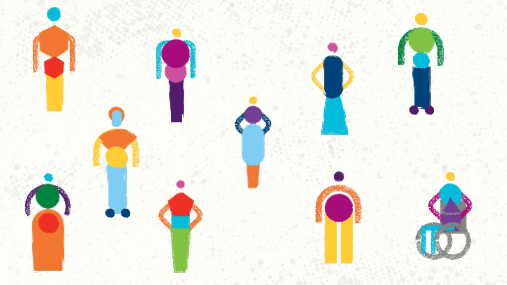 An illustration of people sharing diversity