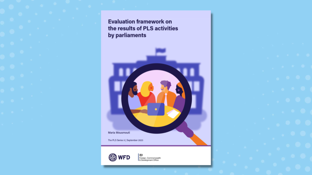 Resource cover page of the WFD evaluation on the results of PLS activities by parliaments