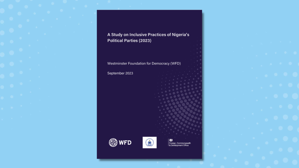 Resource cover page of the study of inclusive practices of Nigeria's political parties