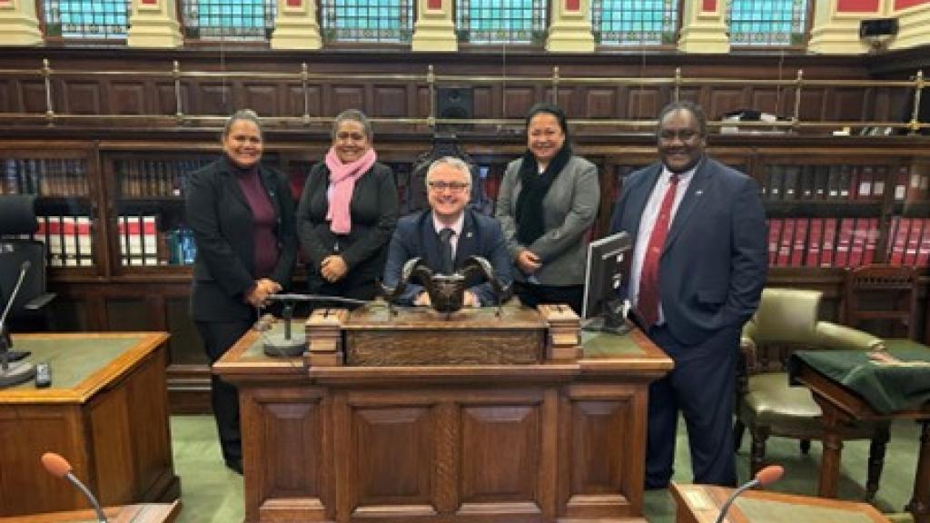 Solomon Islands MPs in the Tynwald Chamber