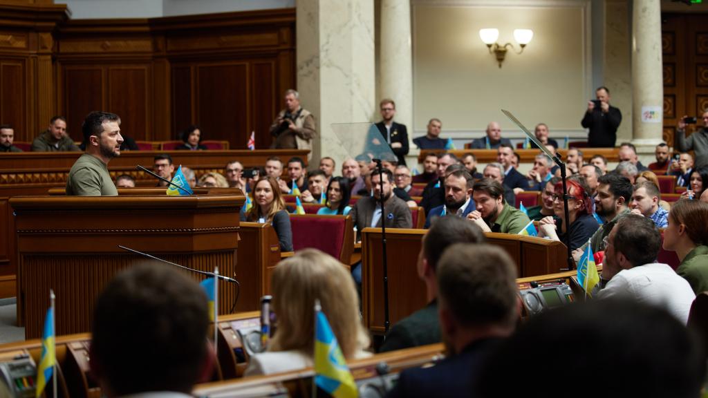 Speech by President of Ukraine Volodymyr Zelenskyy in the Verkhovna Rada addressing MPs