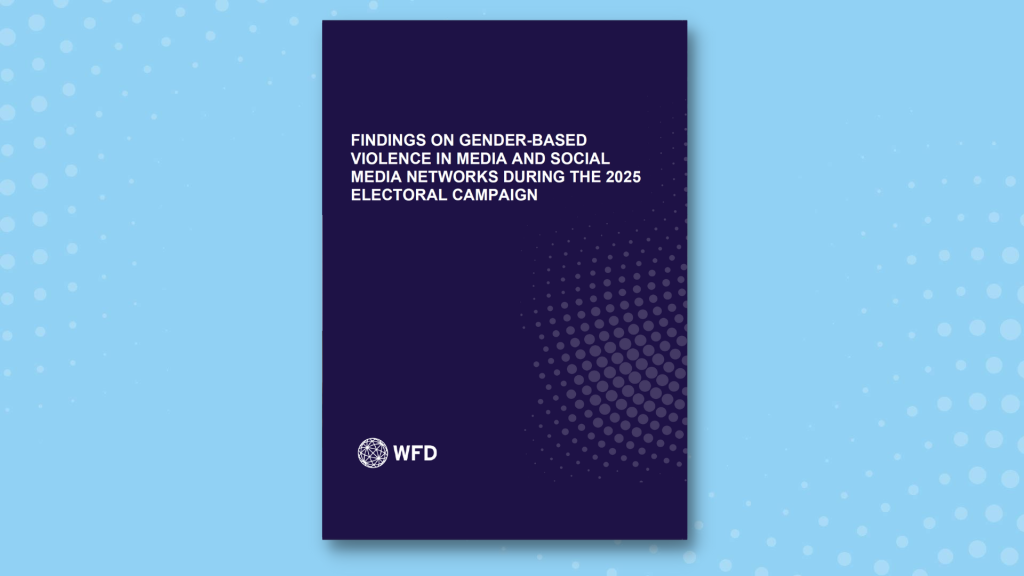 Cover photo of a report on gender-based violence in media and social media networks during the 2025 electoral campaign in Albania