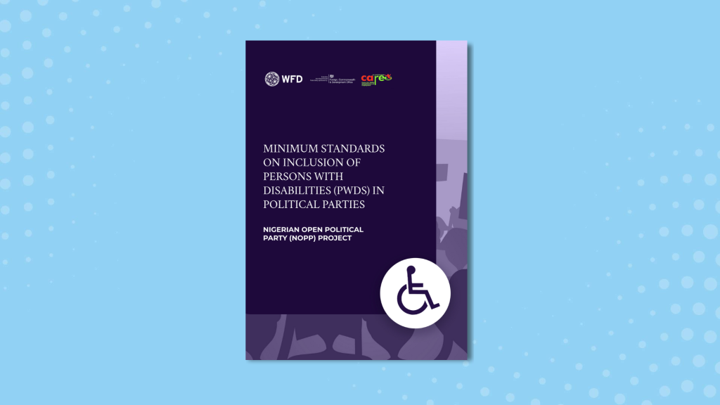 cover page minimum standards on inclusion of PWDs in political parties