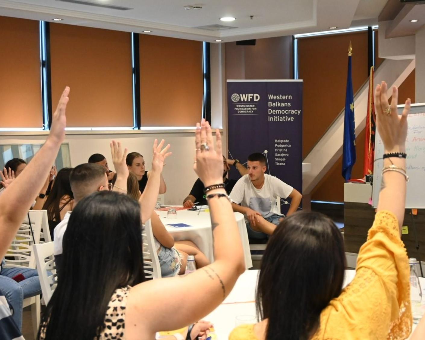 Young people attending a workshop