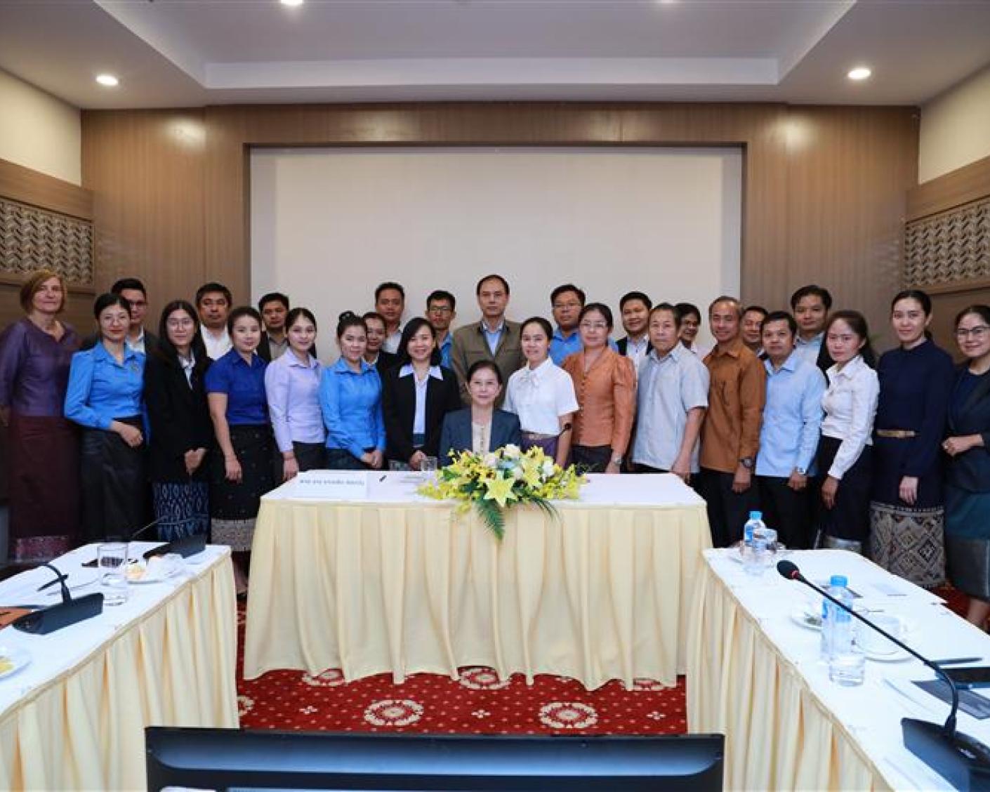 participants in Laos during programme review meeting