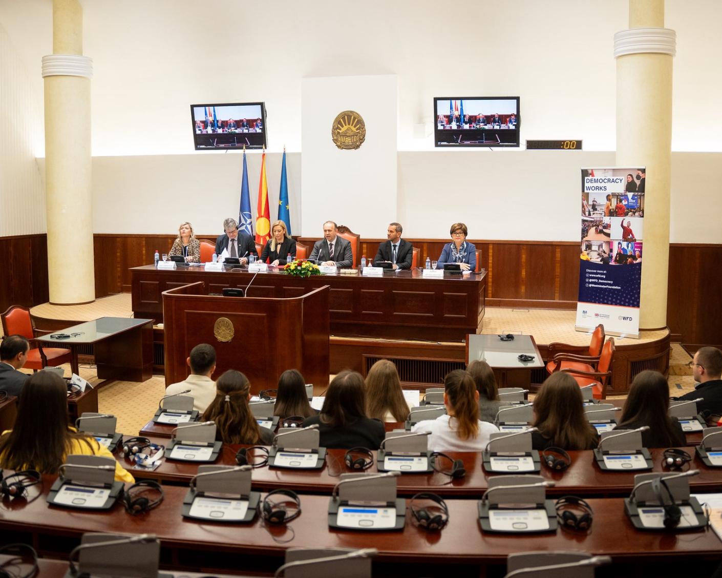 Ceremony opening of WFD's volunteer programme at the Assembly of North Macedonia  
