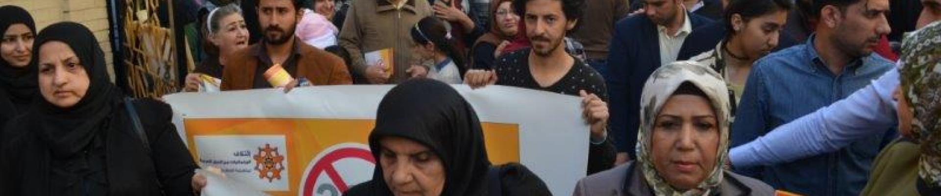 women protesting