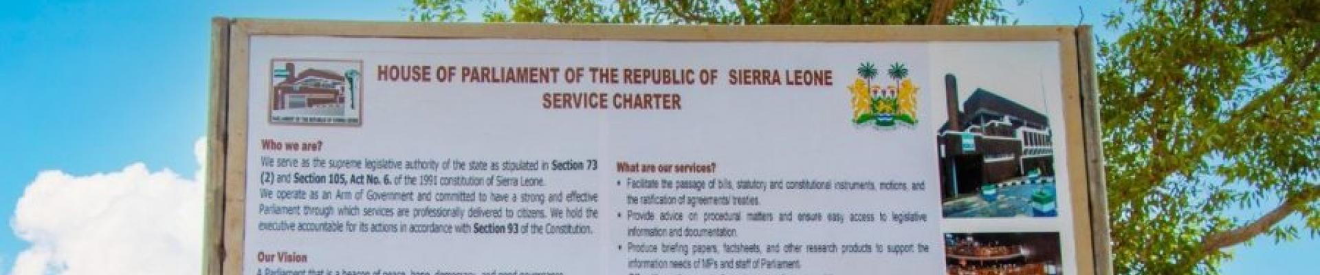 A service charter board