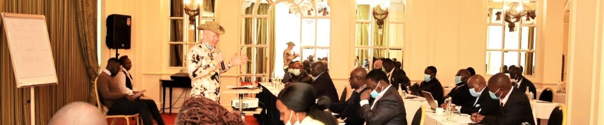 A man addressing a meeting