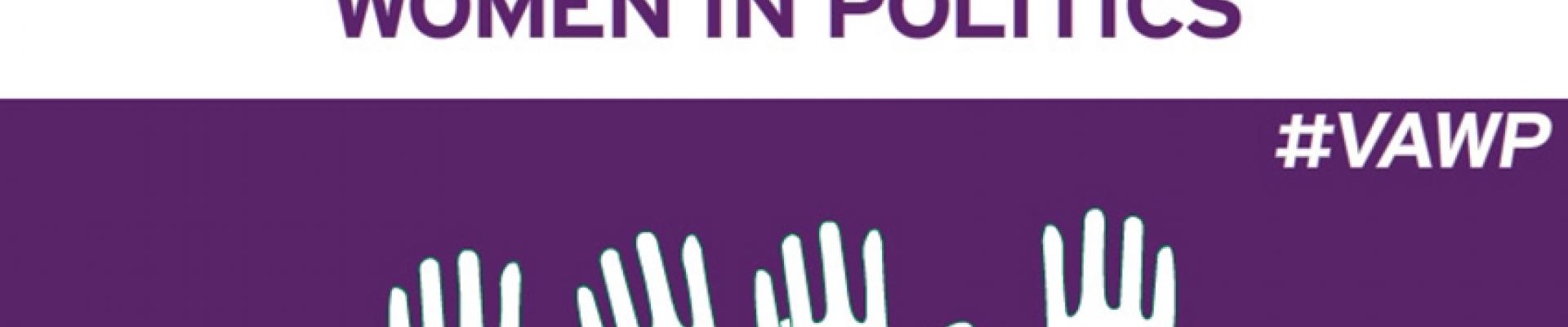 Banner on stopping violence against women in politics