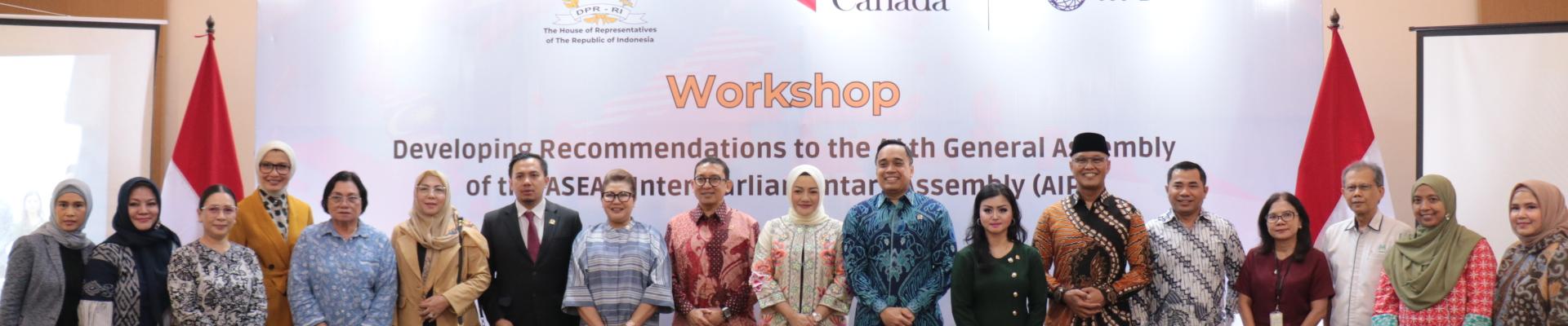 MPs pictured during the workshop to develop recommendations on WPL for AIPA