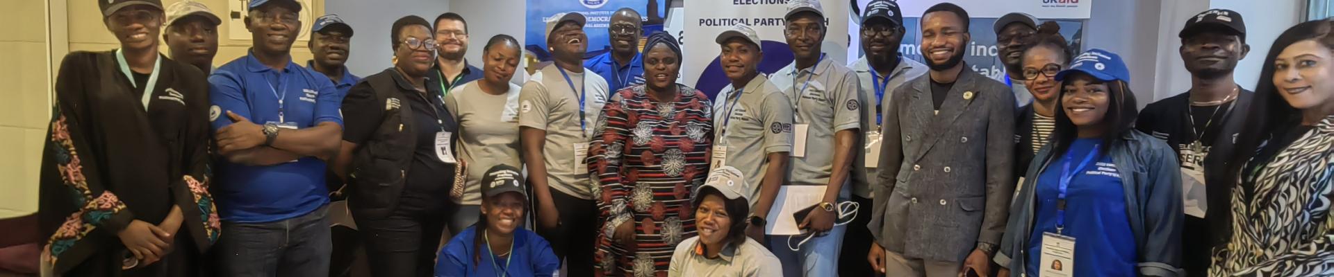 Group photo with some of the visitors at the command centre