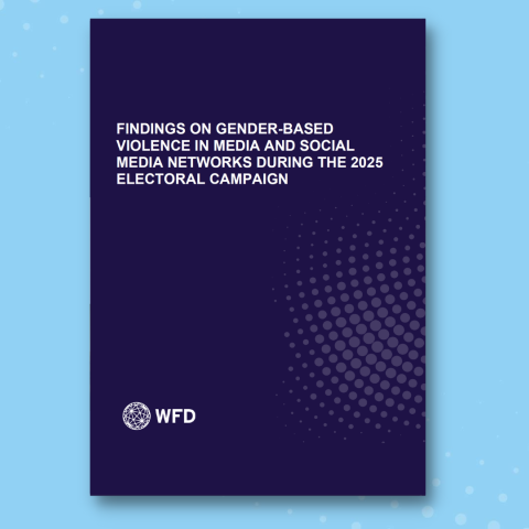 Cover photo of a report on gender-based violence in media and social media networks during the 2025 electoral campaign in Albania