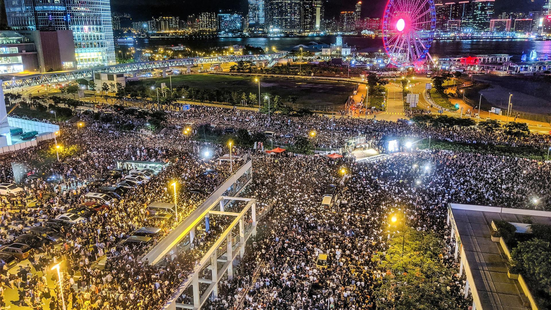 People fill the streets in the Hong Kong anti-extradition bill protests 2019