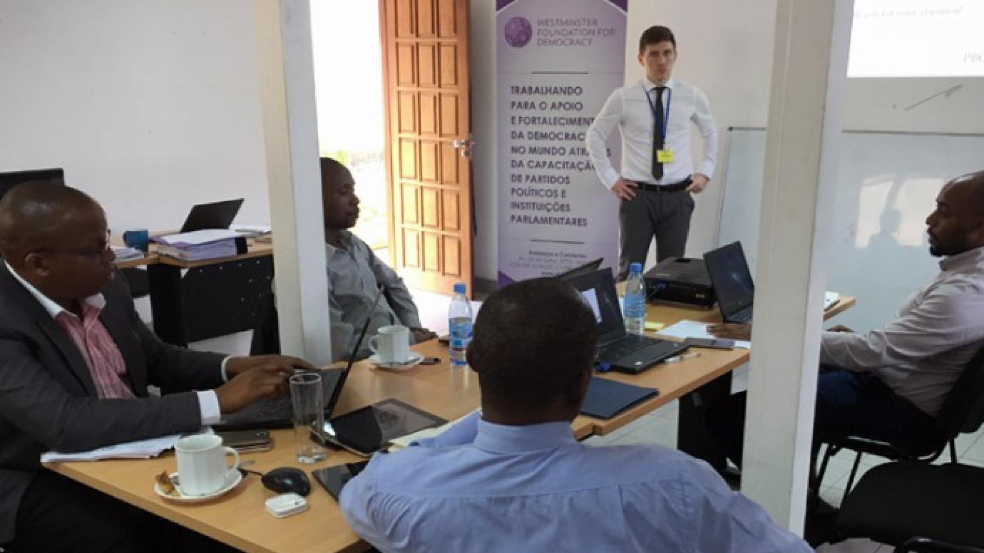 A man facilitating a meeting