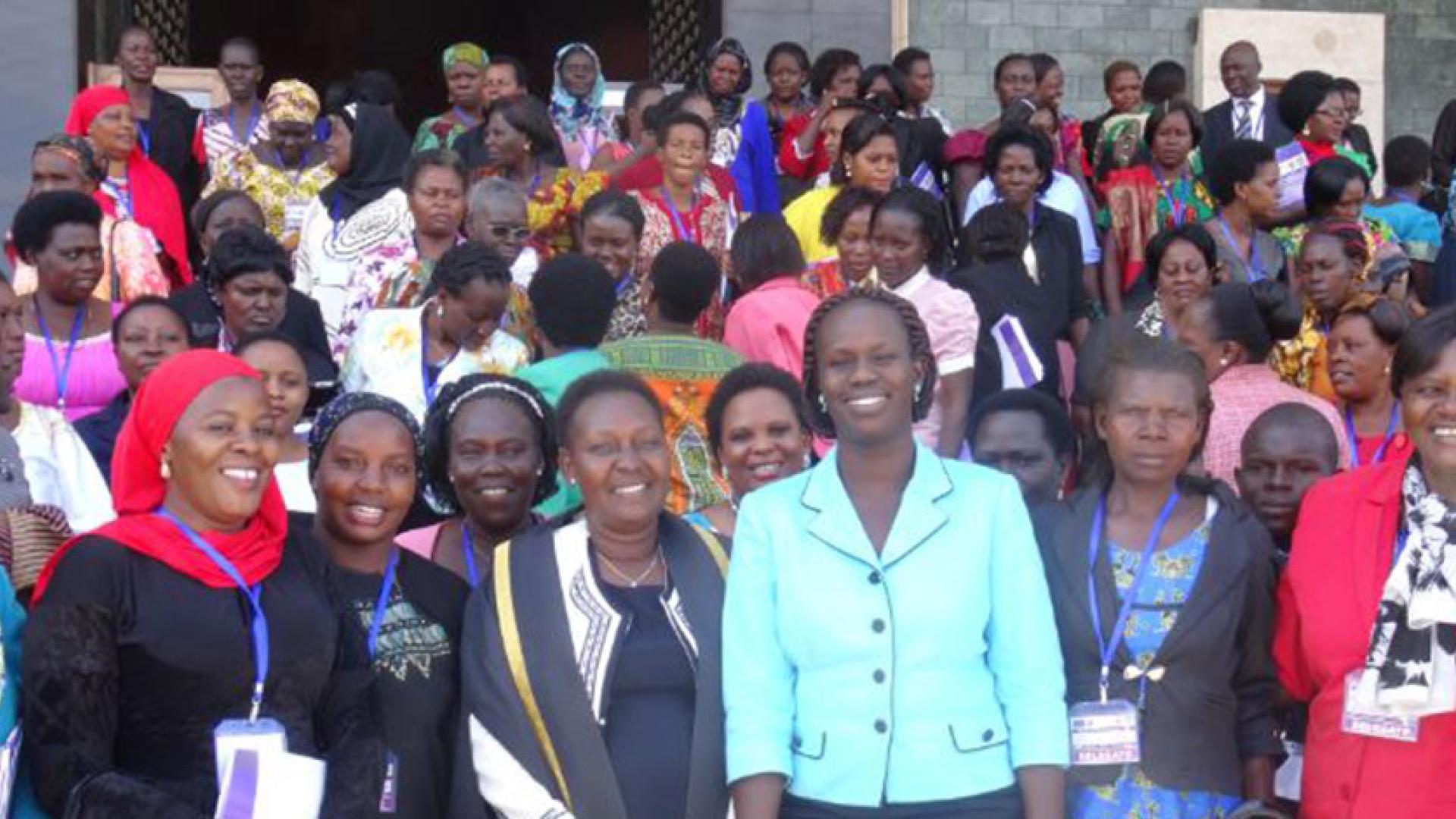 A group of women standing