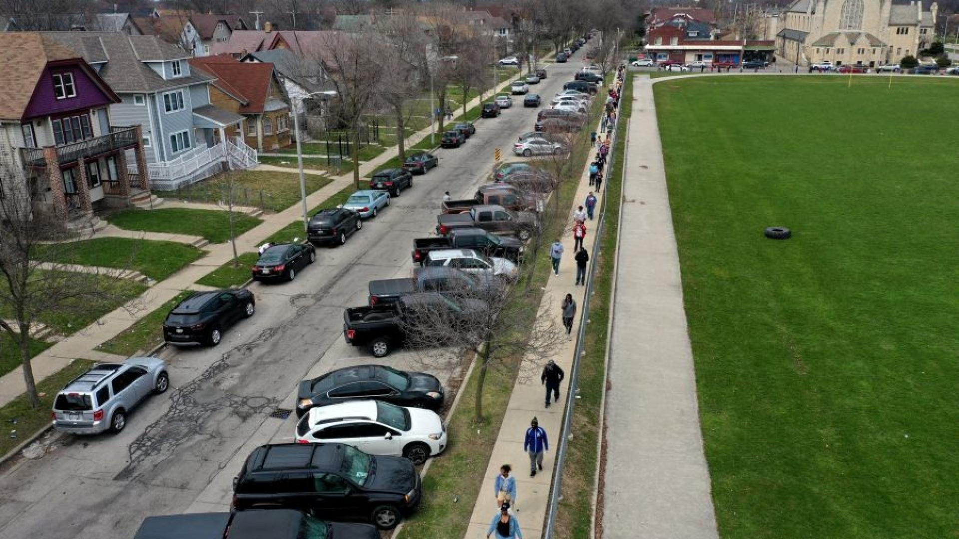 Cars in a parking near a residential area