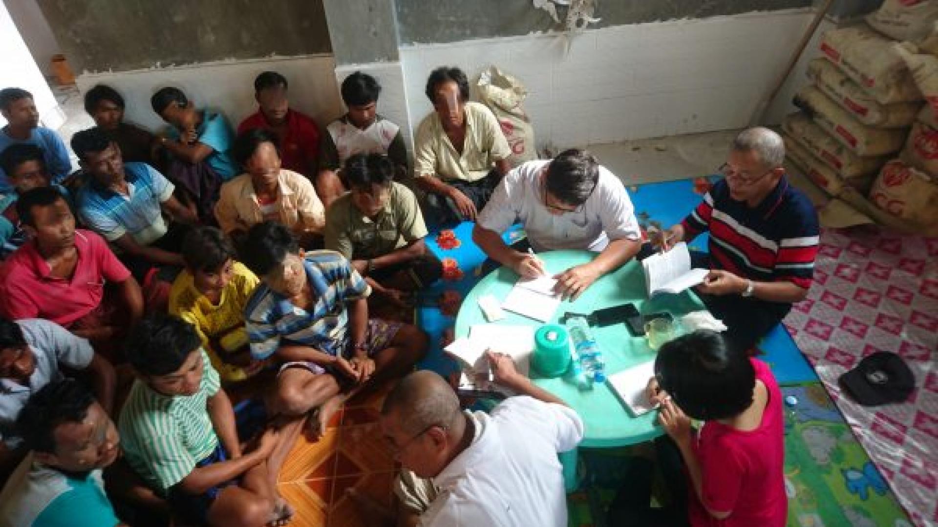 People sitting around a table 