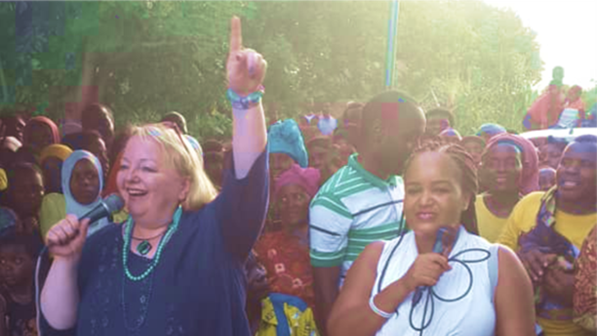 Anne McLaughlin MP at a rally for Malawi's Parliamentary Women's Caucus