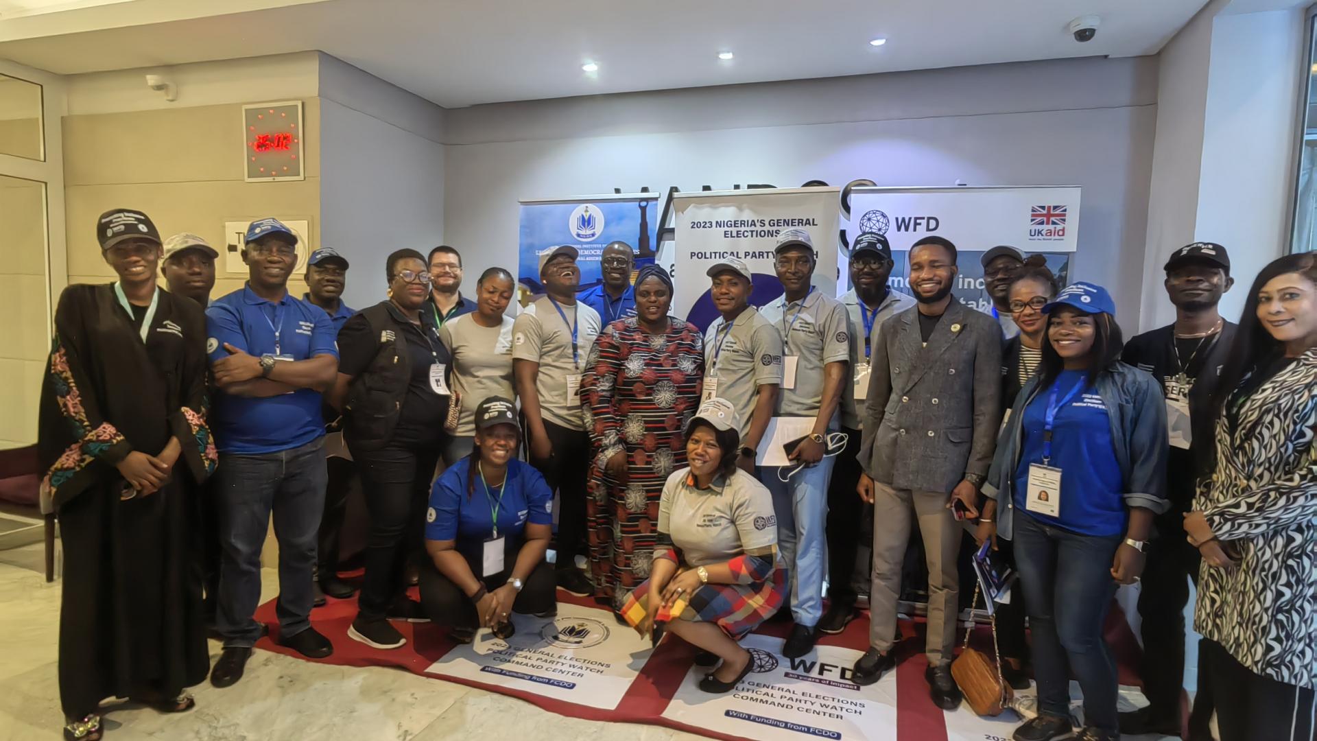 Group photo with some of the visitors at the command centre