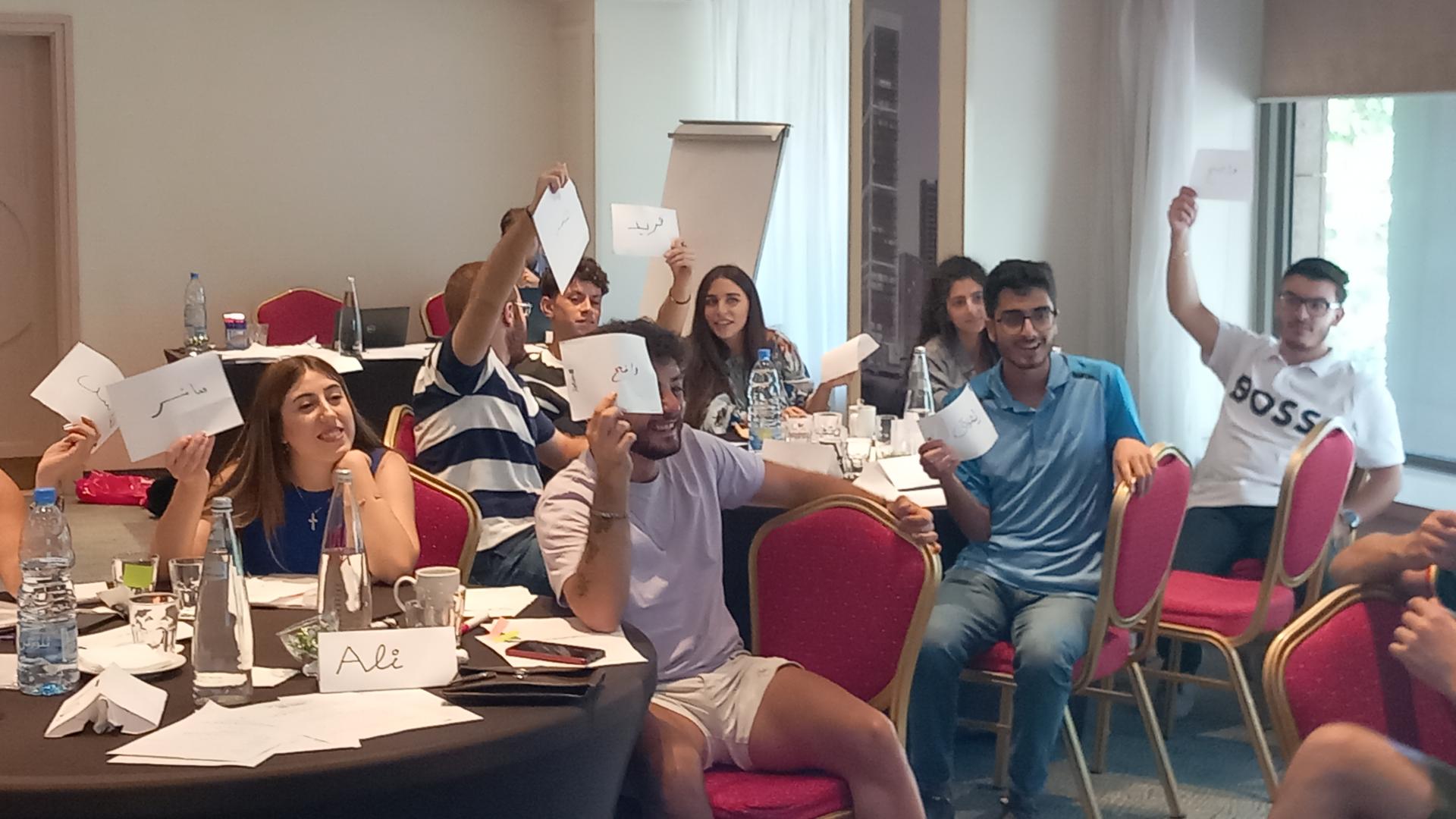 Training on development of evidence-based policy briefs for youth groups in Lebanon