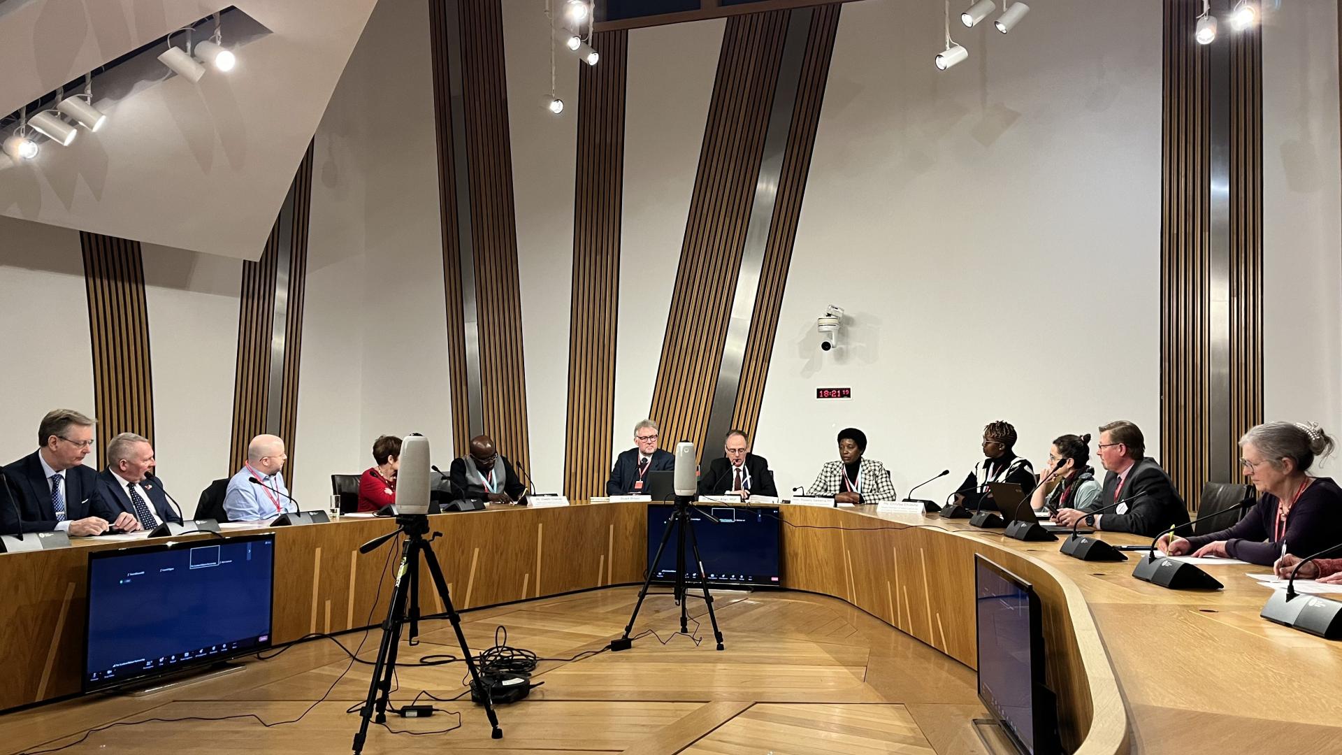 People sitting in a roundtable