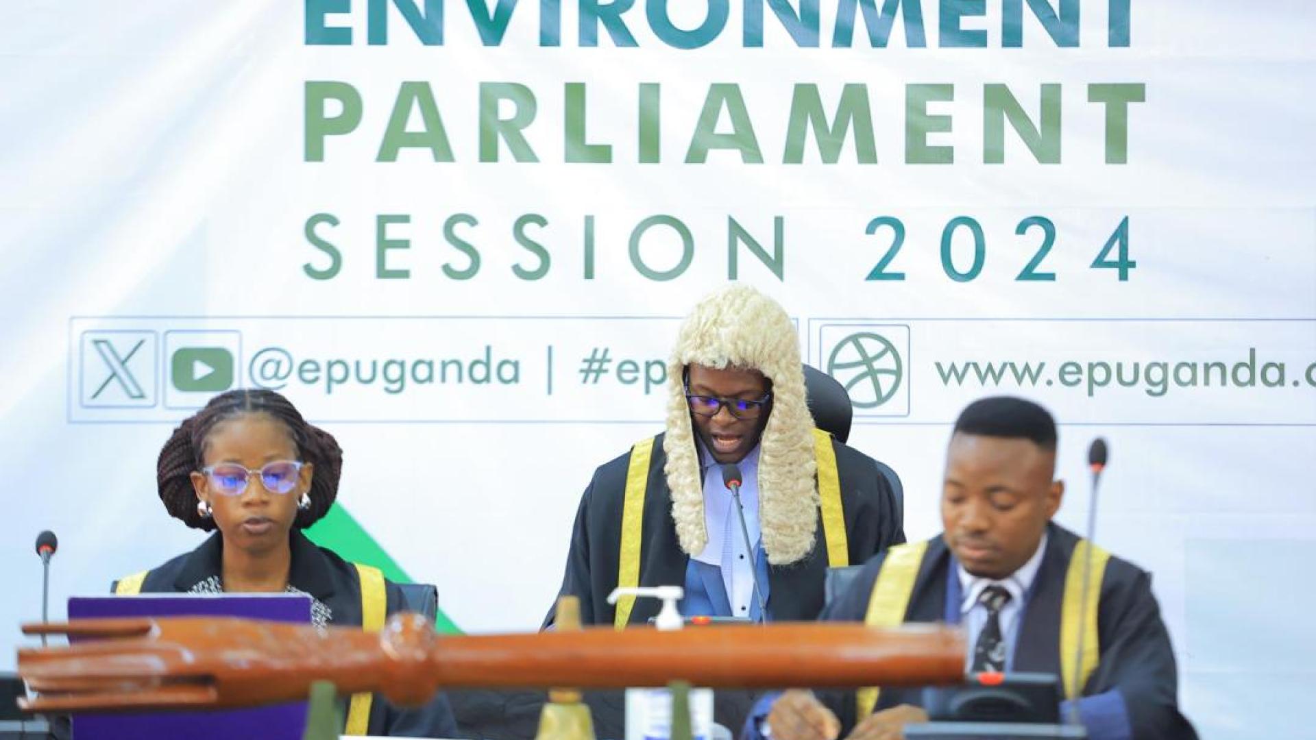 young people presiding over the Environment Parliament