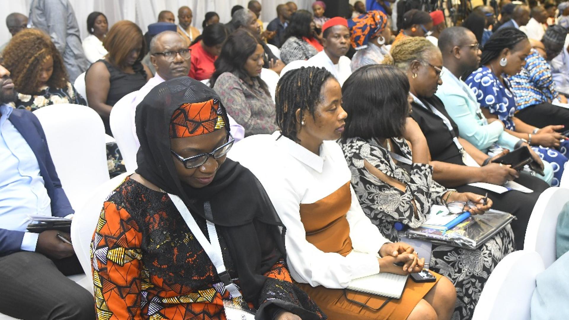 Cross section of citizens at conference in Nigeria