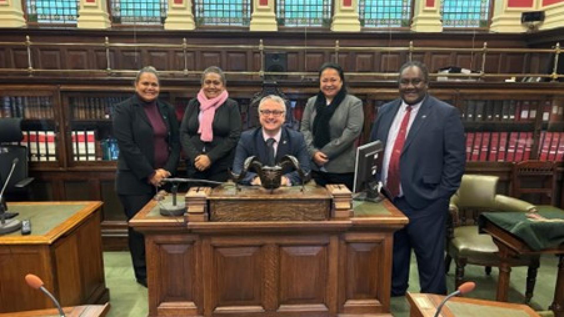 Solomon Islands MPs in the Tynwald Chamber