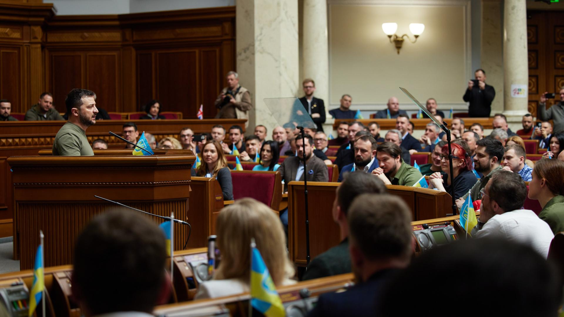 Speech by President of Ukraine Volodymyr Zelenskyy in the Verkhovna Rada addressing MPs